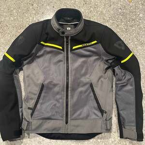 Rev'it Motorcycle Jacket Airwave 3 Grey Black Yellow Fluorescent Summer Men Medi